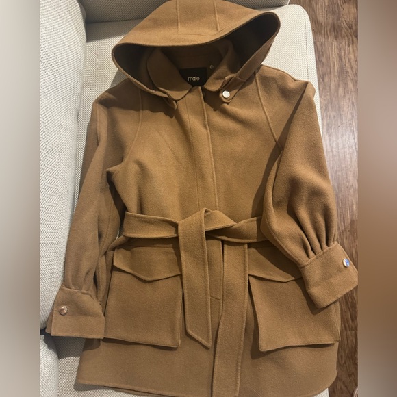 MAJE Galicol Hooded Jacket, Size 38, NWT - Picture 11 of 13